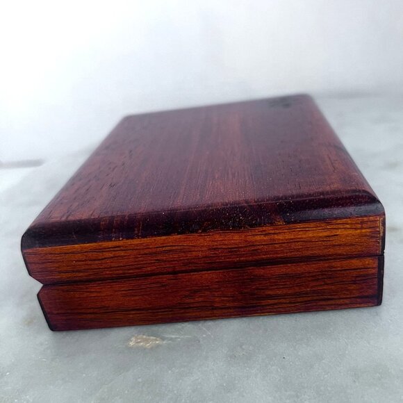 Nautica Wooden Jewelry Box Velvet Lining Hinged Lid Valet Jewelry Box Treasures - Picture 7 of 9